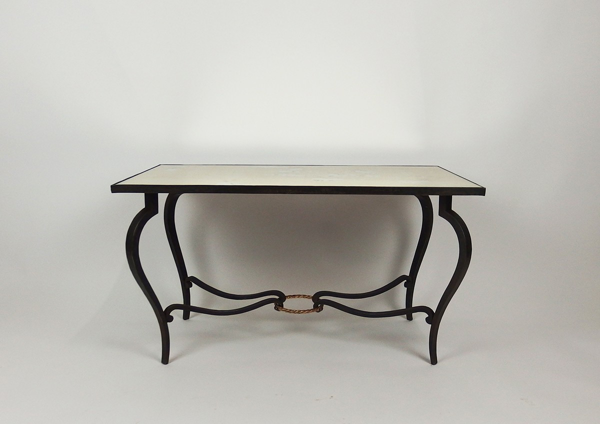 Art Deco Wrought Iron Coffee Table