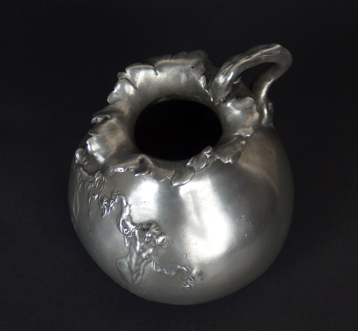 Art Nouveau Pewter Vase By Jules Desbois-photo-1