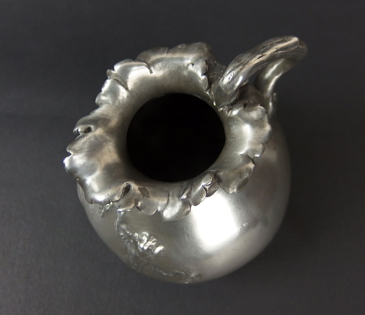 Art Nouveau Pewter Vase By Jules Desbois-photo-4