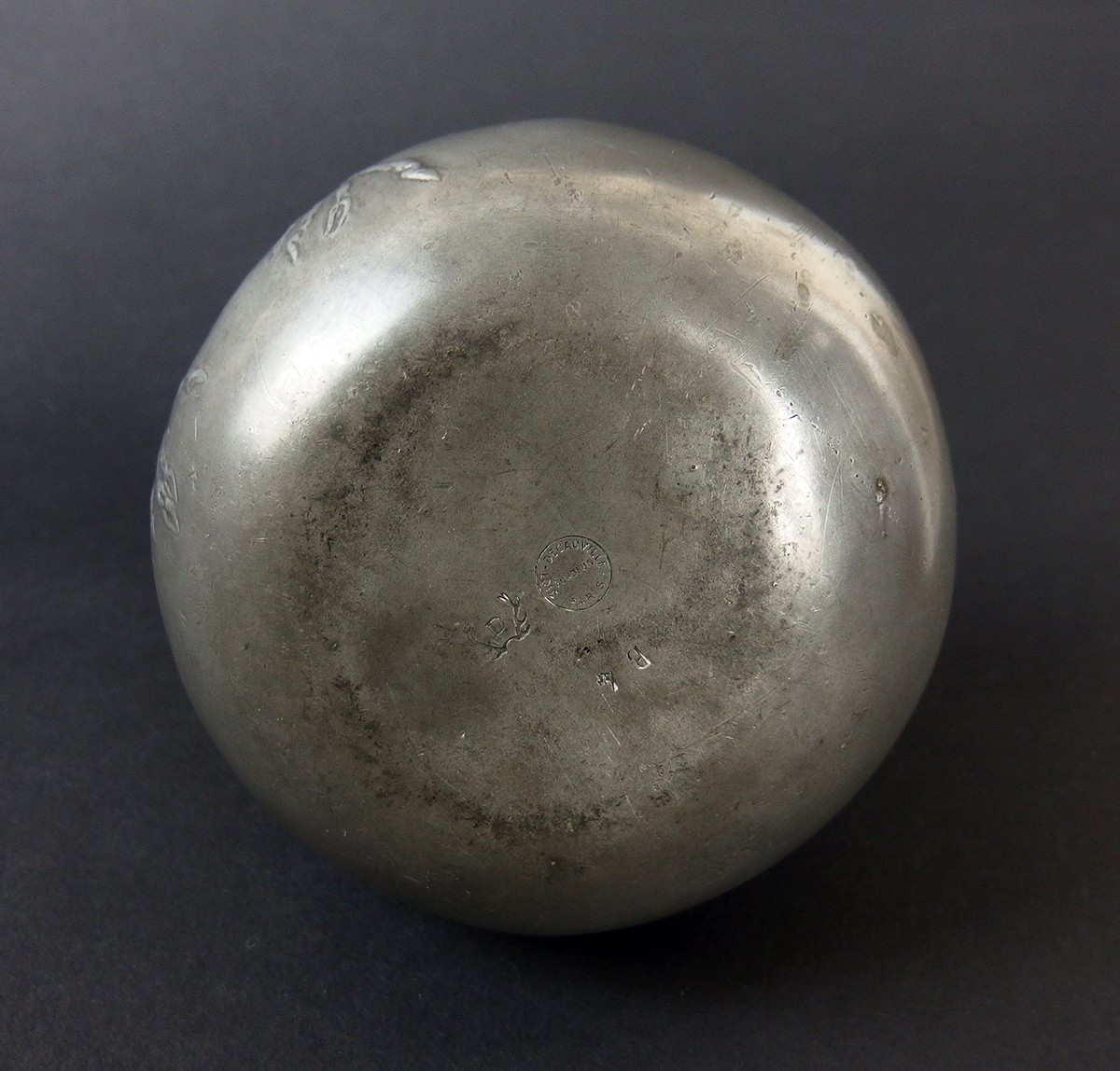 Art Nouveau Pewter Vase By Jules Desbois-photo-5