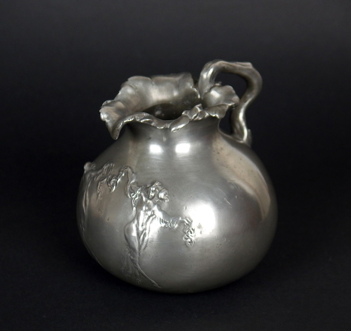 Art Nouveau Pewter Vase By Jules Desbois