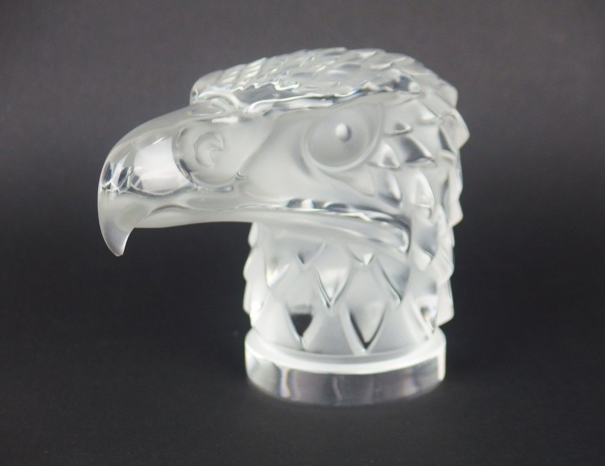 Glass Eagle Head By Lalique-photo-2