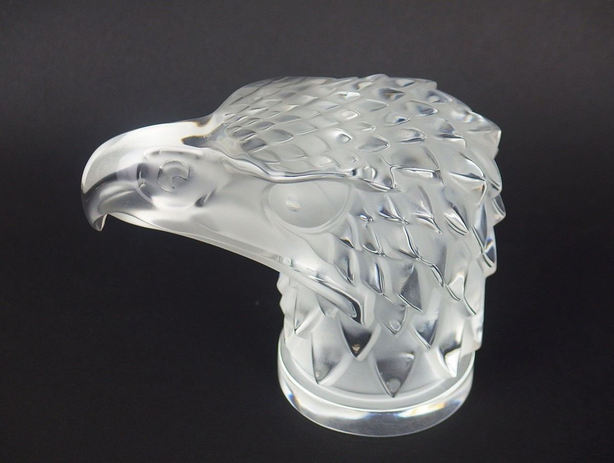 Glass Eagle Head By Lalique-photo-3