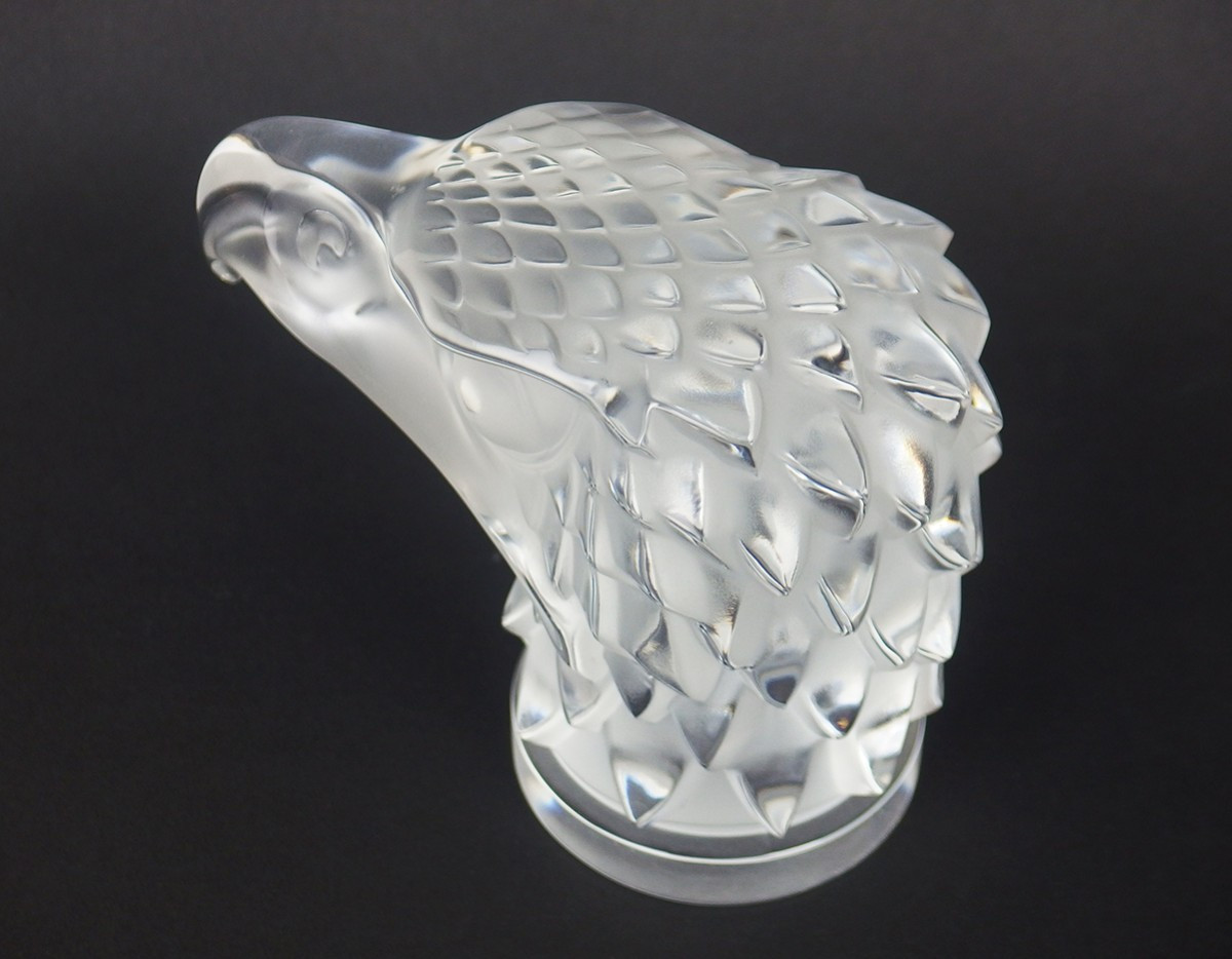 Glass Eagle Head By Lalique-photo-4
