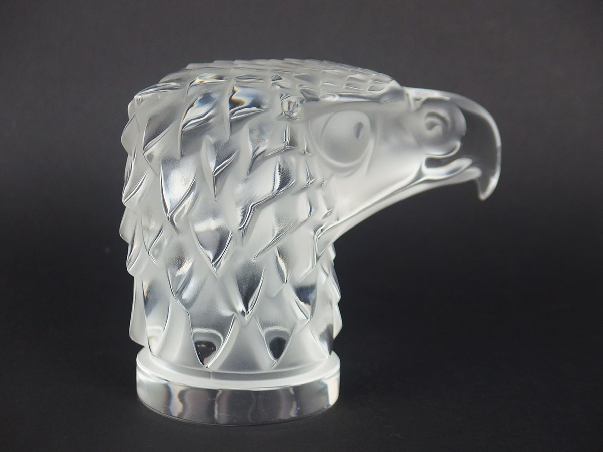 Glass Eagle Head By Lalique-photo-3