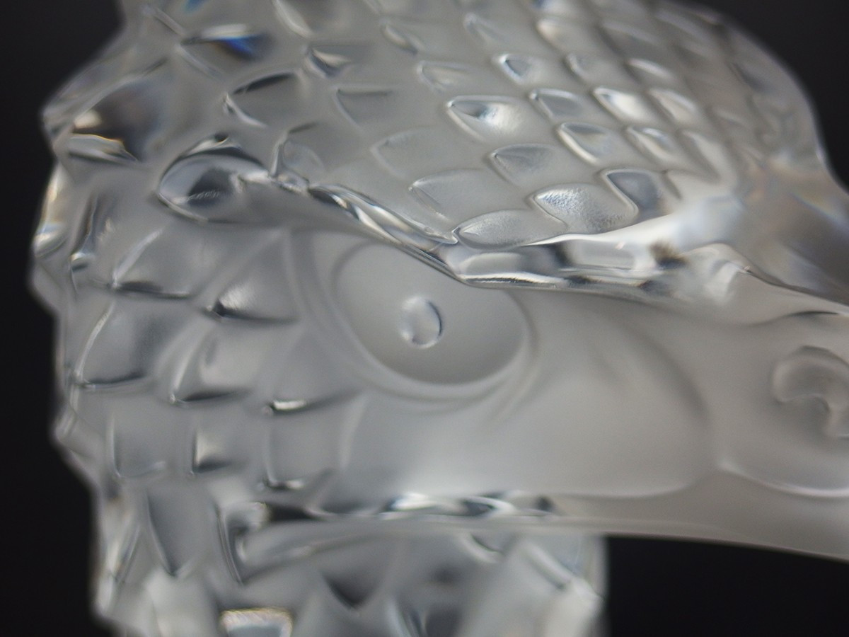 Glass Eagle Head By Lalique-photo-5