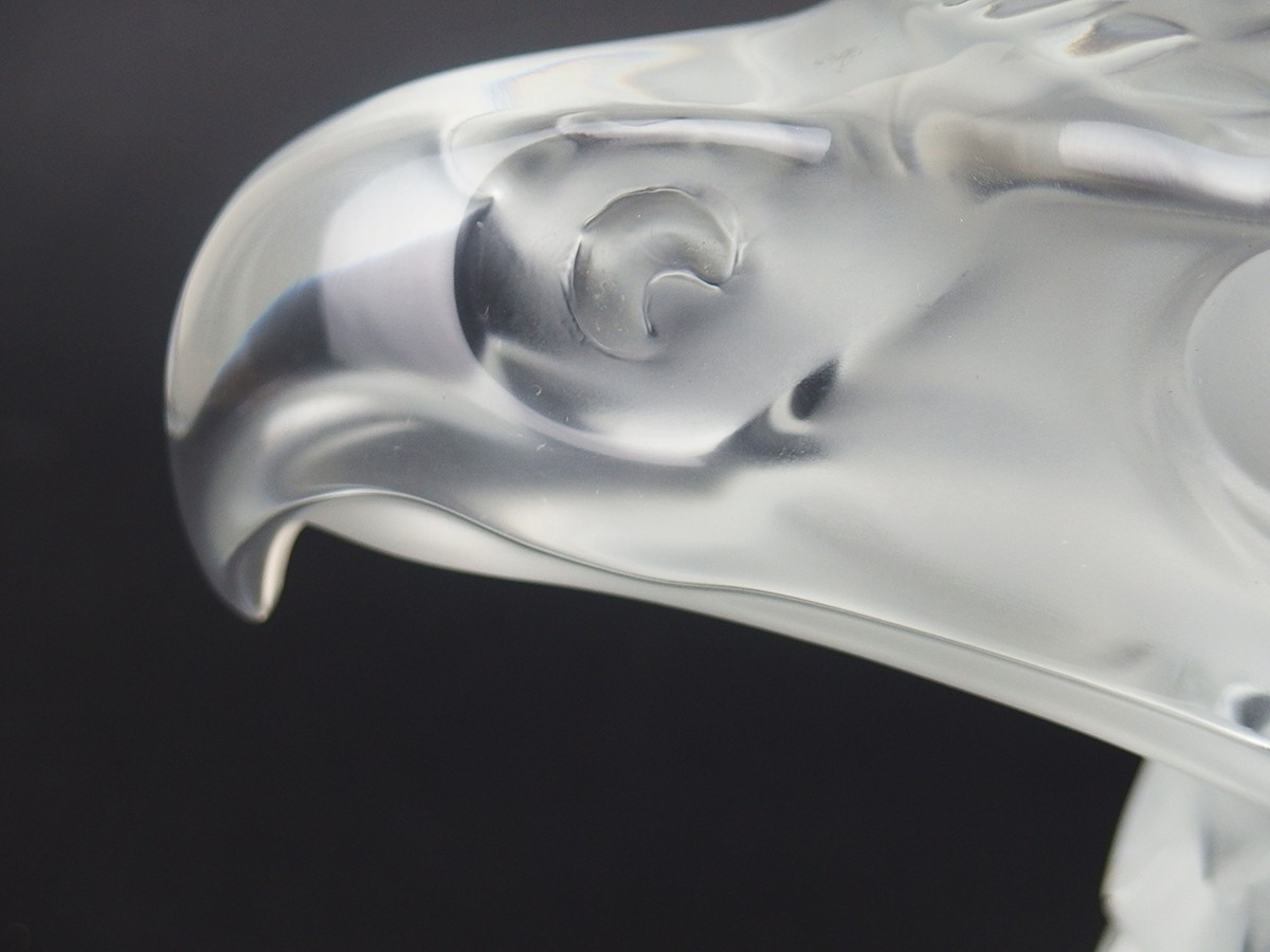 Glass Eagle Head By Lalique-photo-6