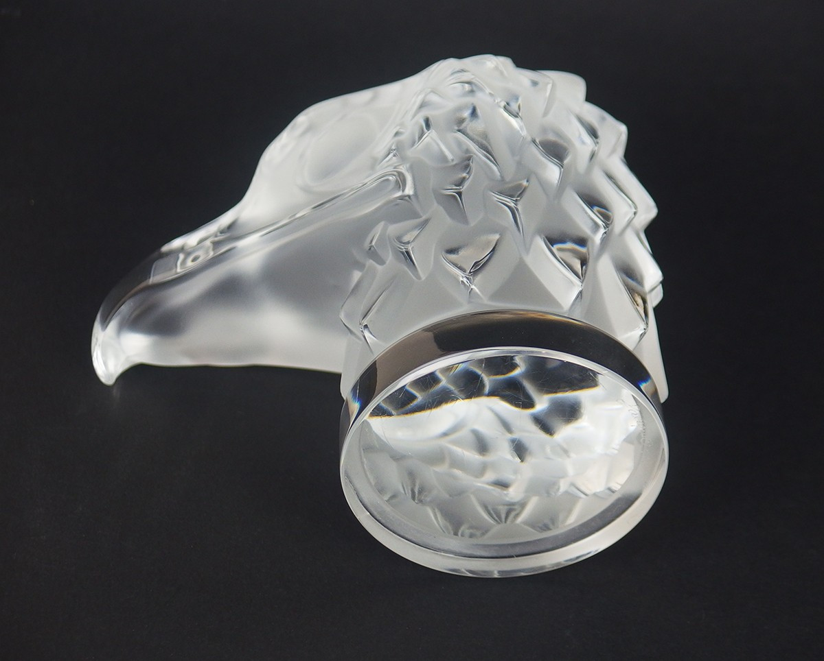 Glass Eagle Head By Lalique-photo-7