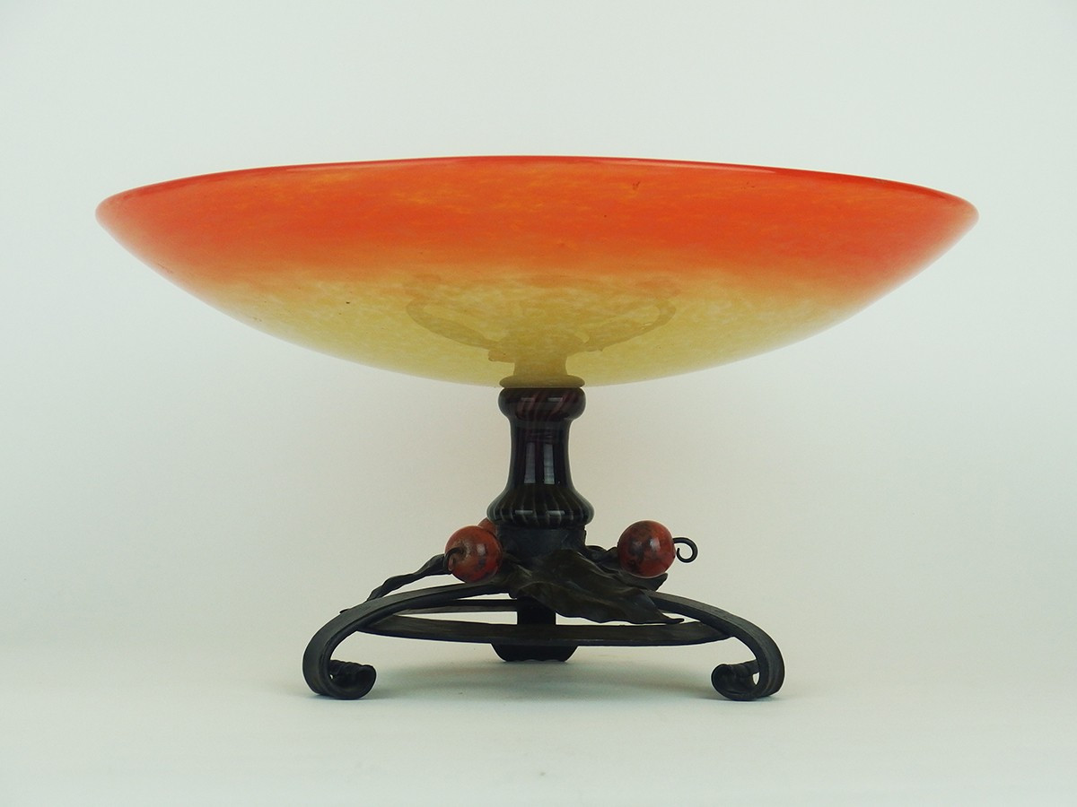 Art Deco Glass Bowl By Schneider-photo-2