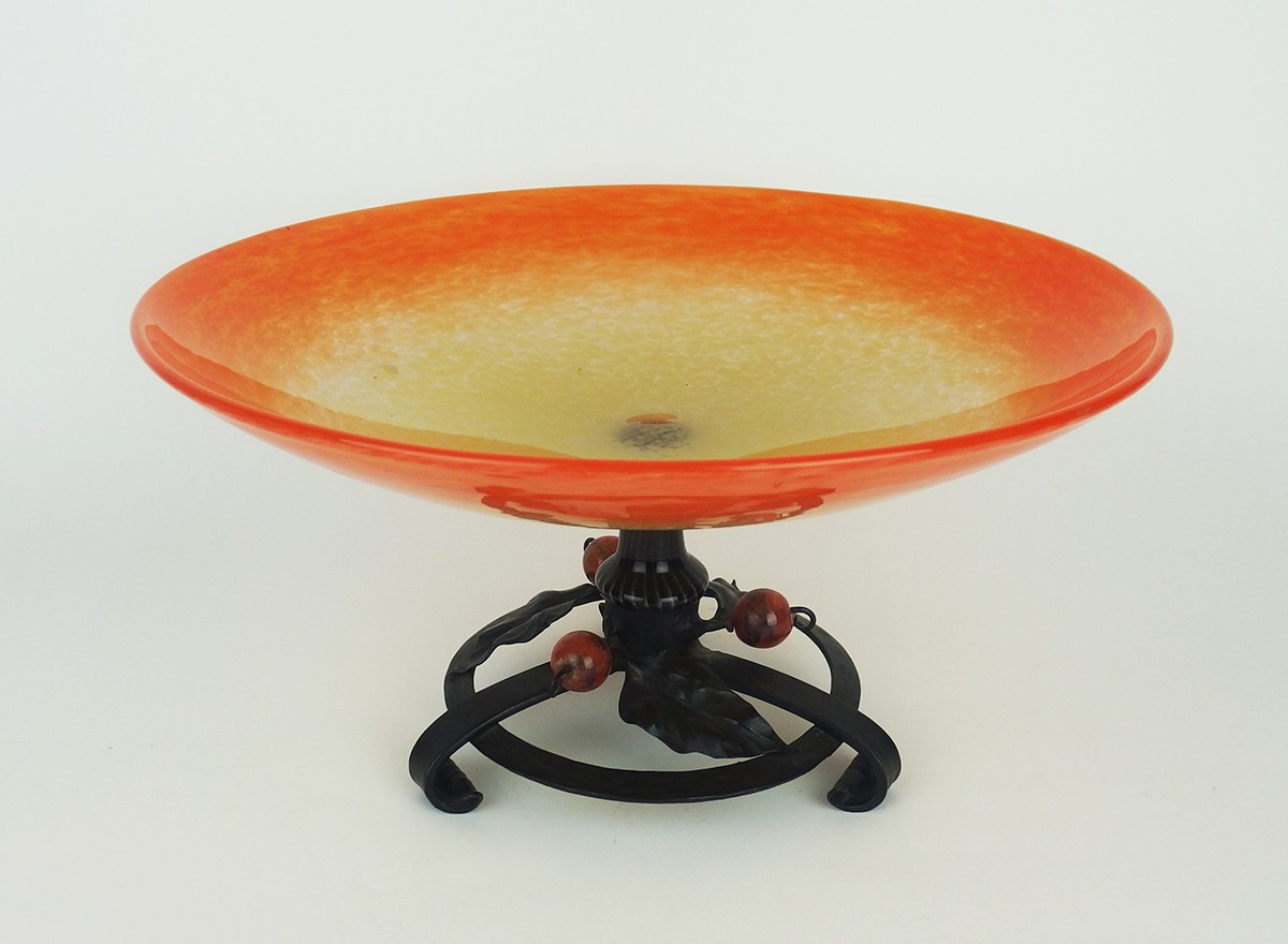 Art Deco Glass Bowl By Schneider-photo-3