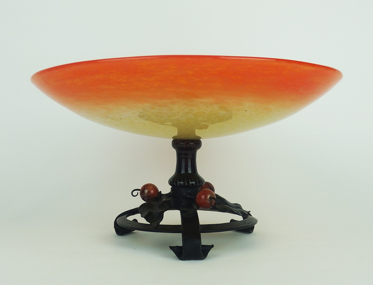 Art Deco Glass Bowl By Schneider-photo-2