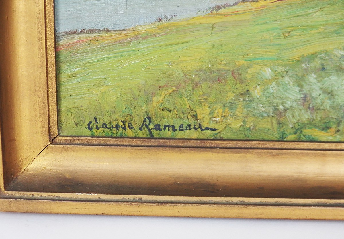 "Paysage du sancerrois"Huile sur toile par Claude Rameau-photo-3