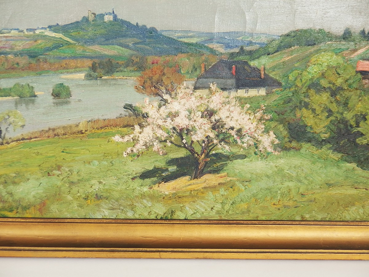 "Paysage du sancerrois"Huile sur toile par Claude Rameau-photo-4