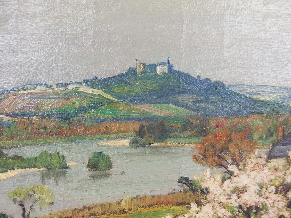 "Paysage du sancerrois"Huile sur toile par Claude Rameau-photo-1