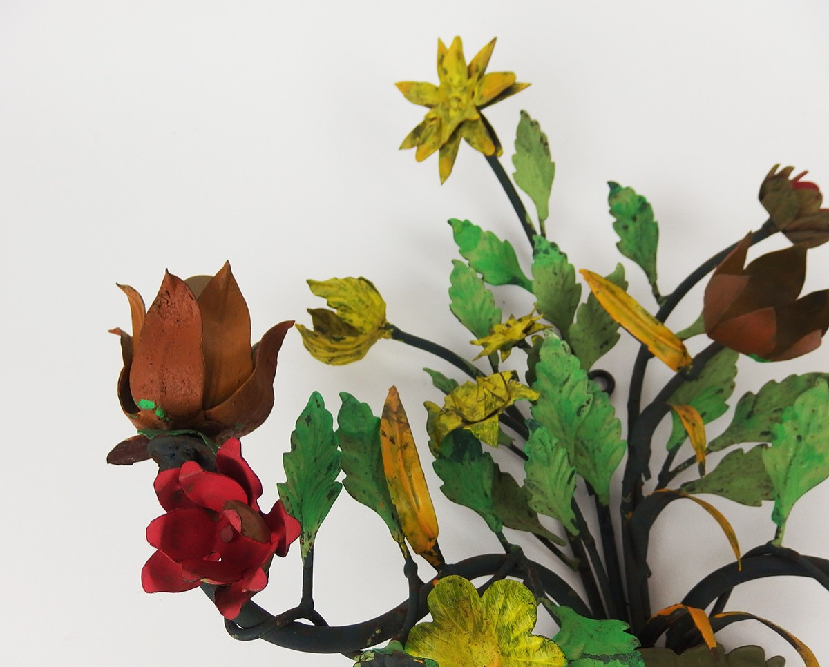 Pair Of Bouquet Of Flowers Sconces-photo-4