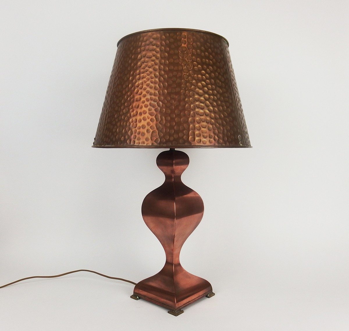 Lampe en cuivre des années 1960-70-photo-2