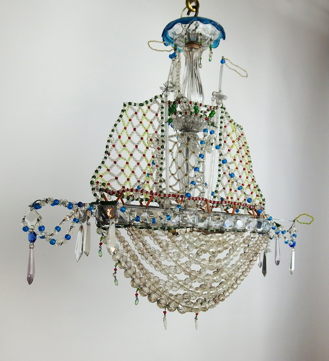 Lustre bateau en perles-photo-2