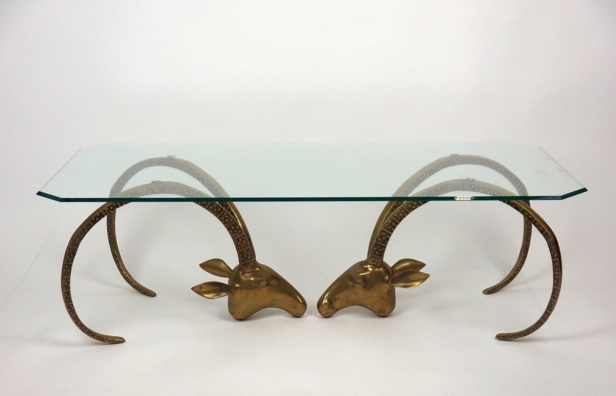 Table basse des années 1970-80 dans le style d'Alain Chervet-photo-2