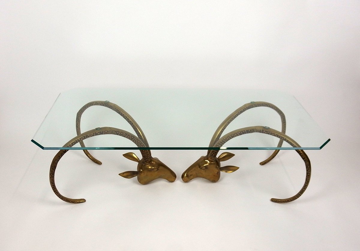 Table basse des années 1970-80 dans le style d'Alain Chervet-photo-3