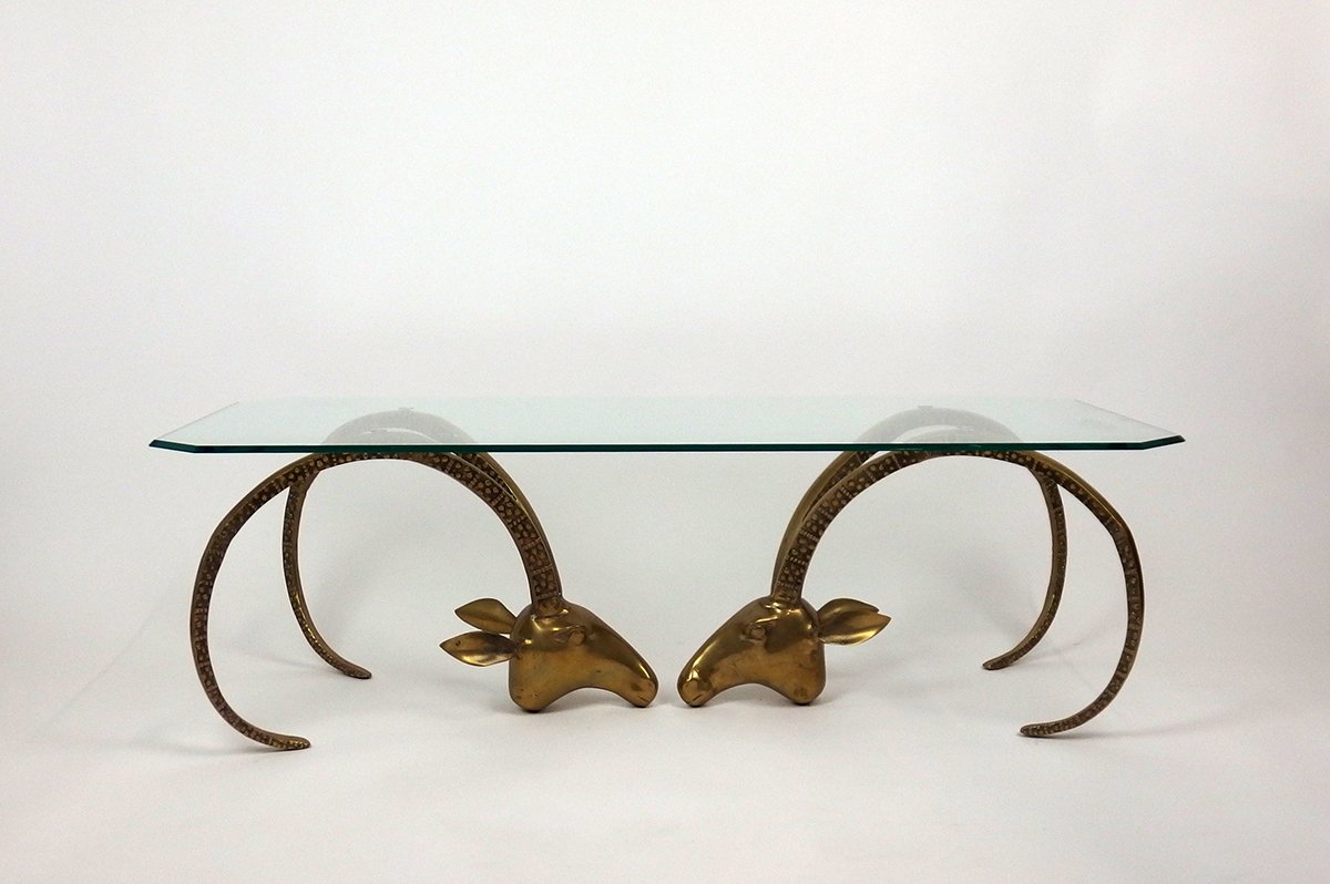 Table basse des années 1970-80 dans le style d'Alain Chervet