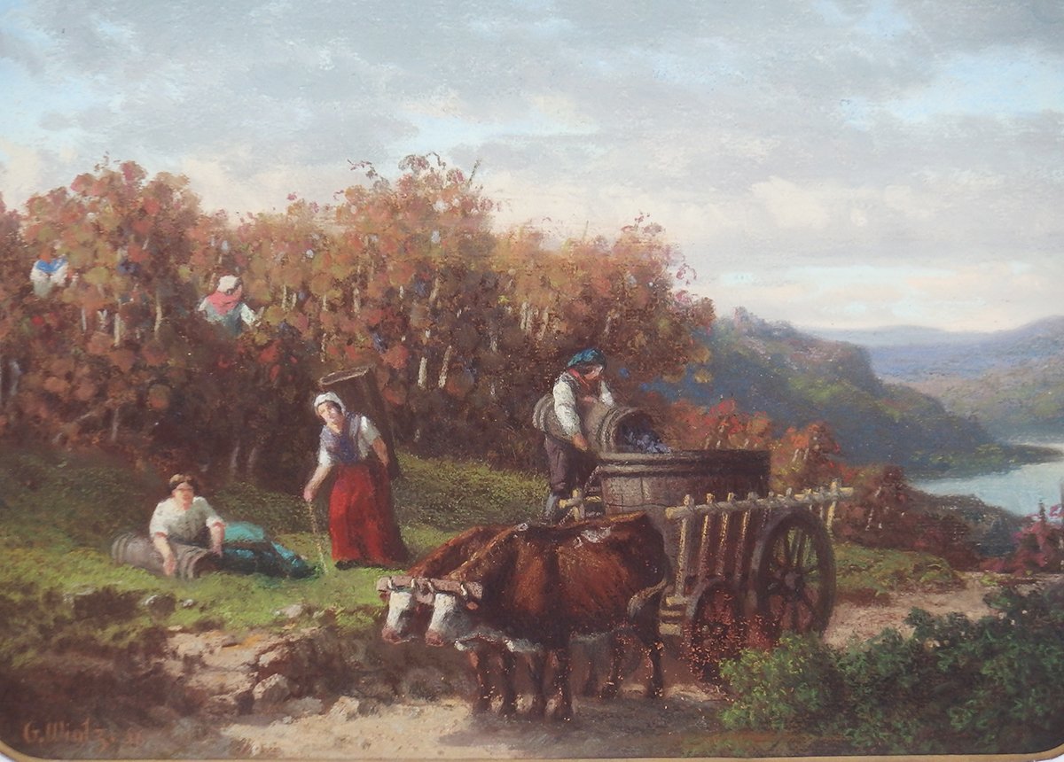 "grape Harvest"pastel On Paper By Guillaume Wintz-photo-3