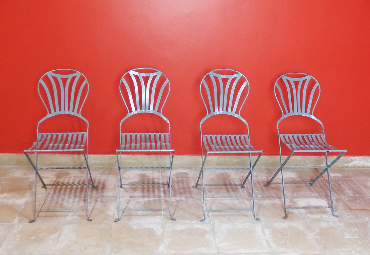 Quatre chaises de jardin pliantes-photo-3