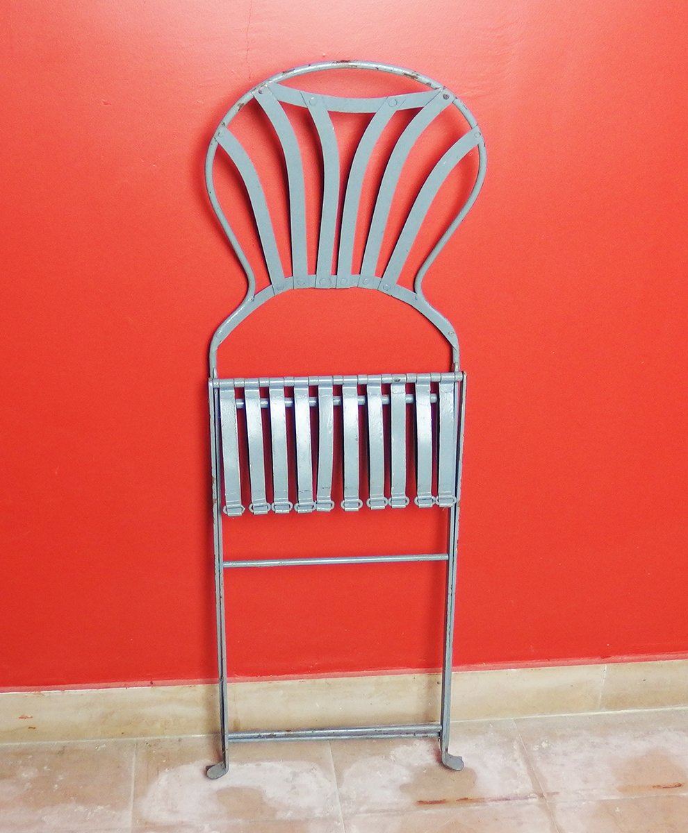 Quatre chaises de jardin pliantes-photo-5
