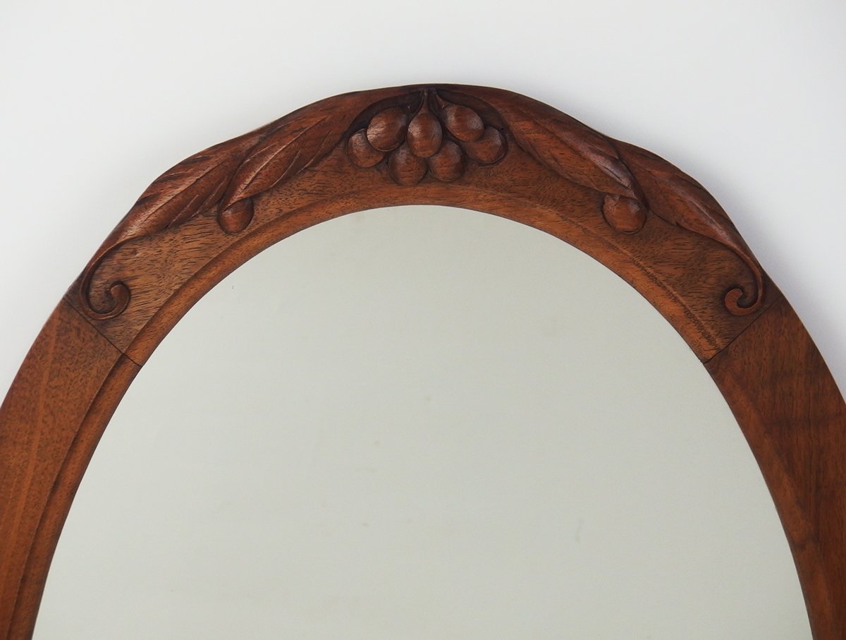Art Deco Mirror With Walnutframe-photo-1