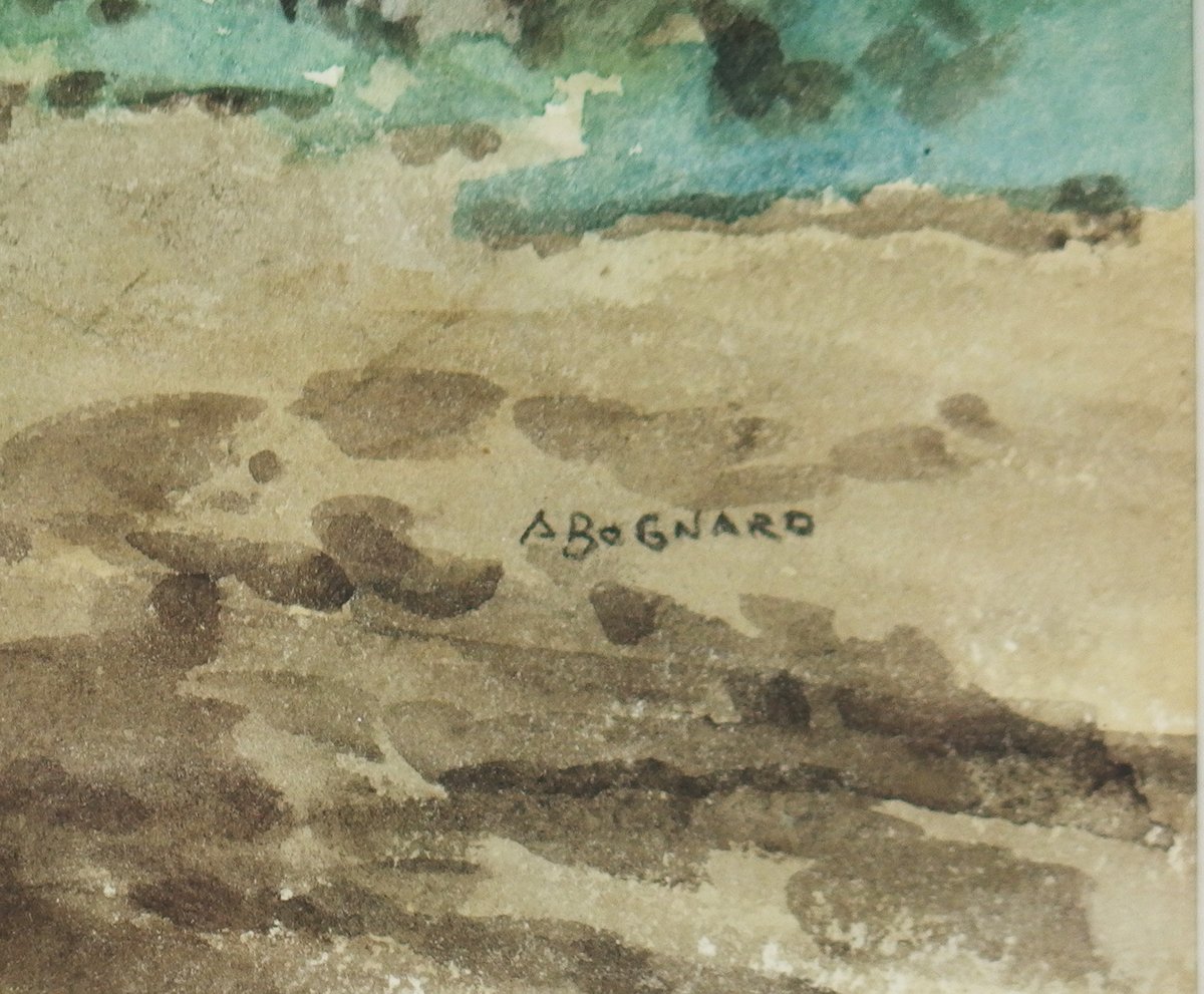 "vagabond"watercolor On Paper Par Auguste Lucien Bognard-photo-2