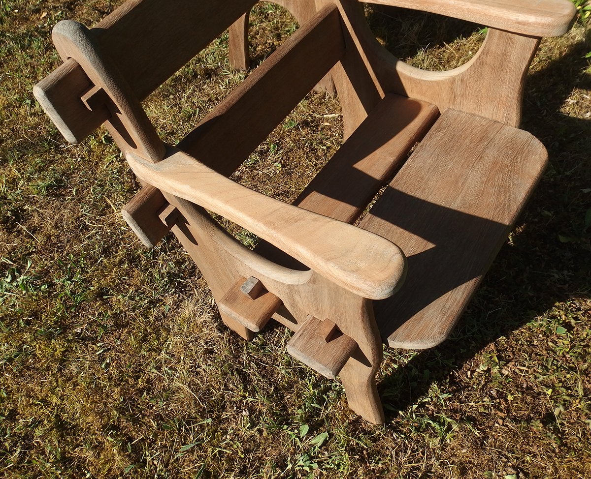 Pair Of Collapsible Garden Chairs -photo-2
