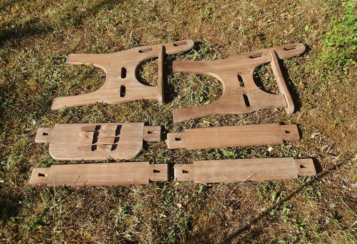 Pair Of Collapsible Garden Chairs -photo-5