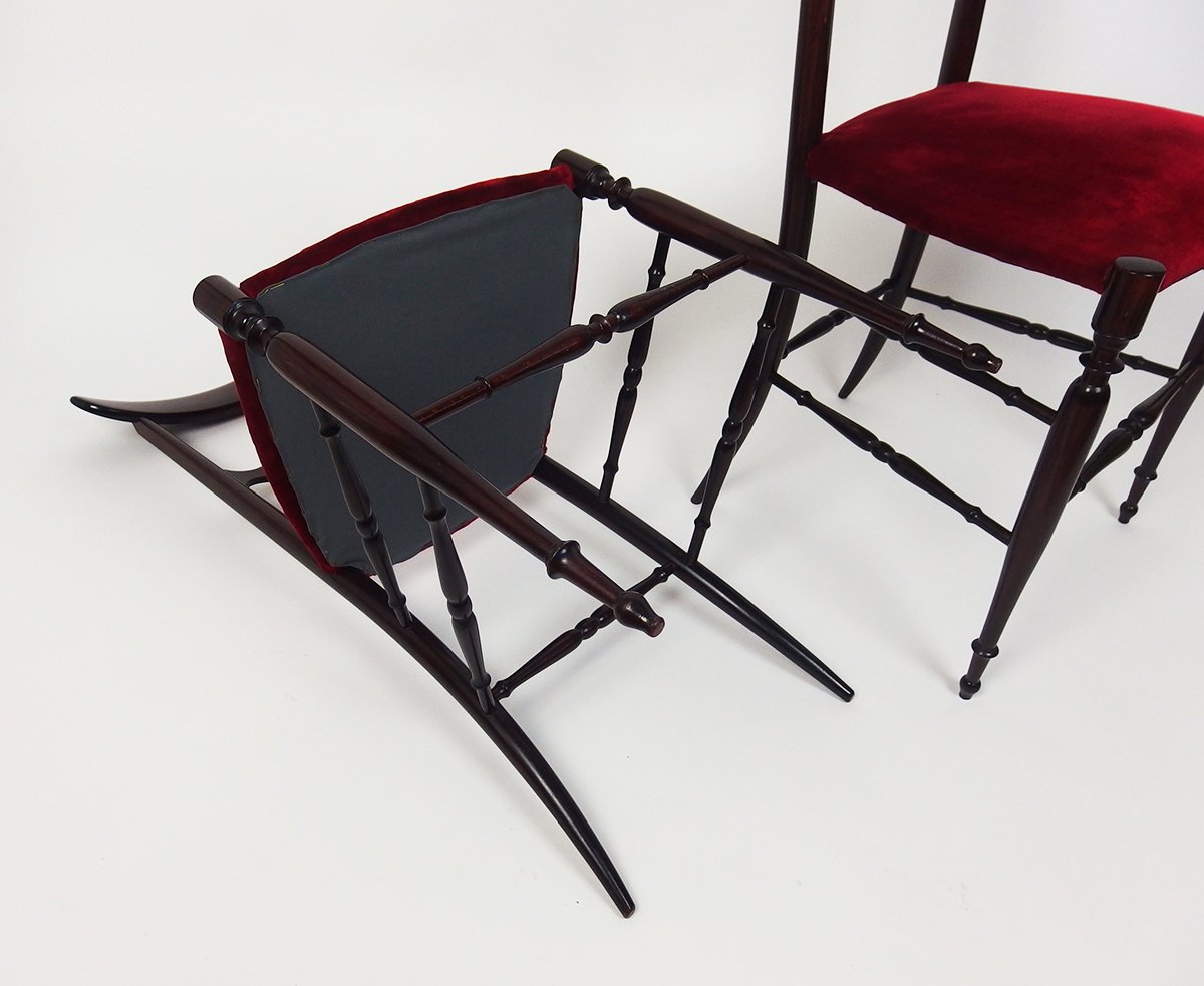 Paire de chaises "Campanino Chiavari"des années 1960-photo-3