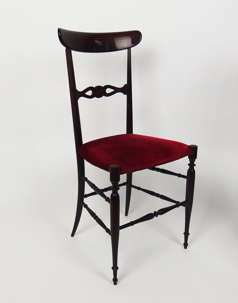 Paire de chaises "Campanino Chiavari"des années 1960-photo-5