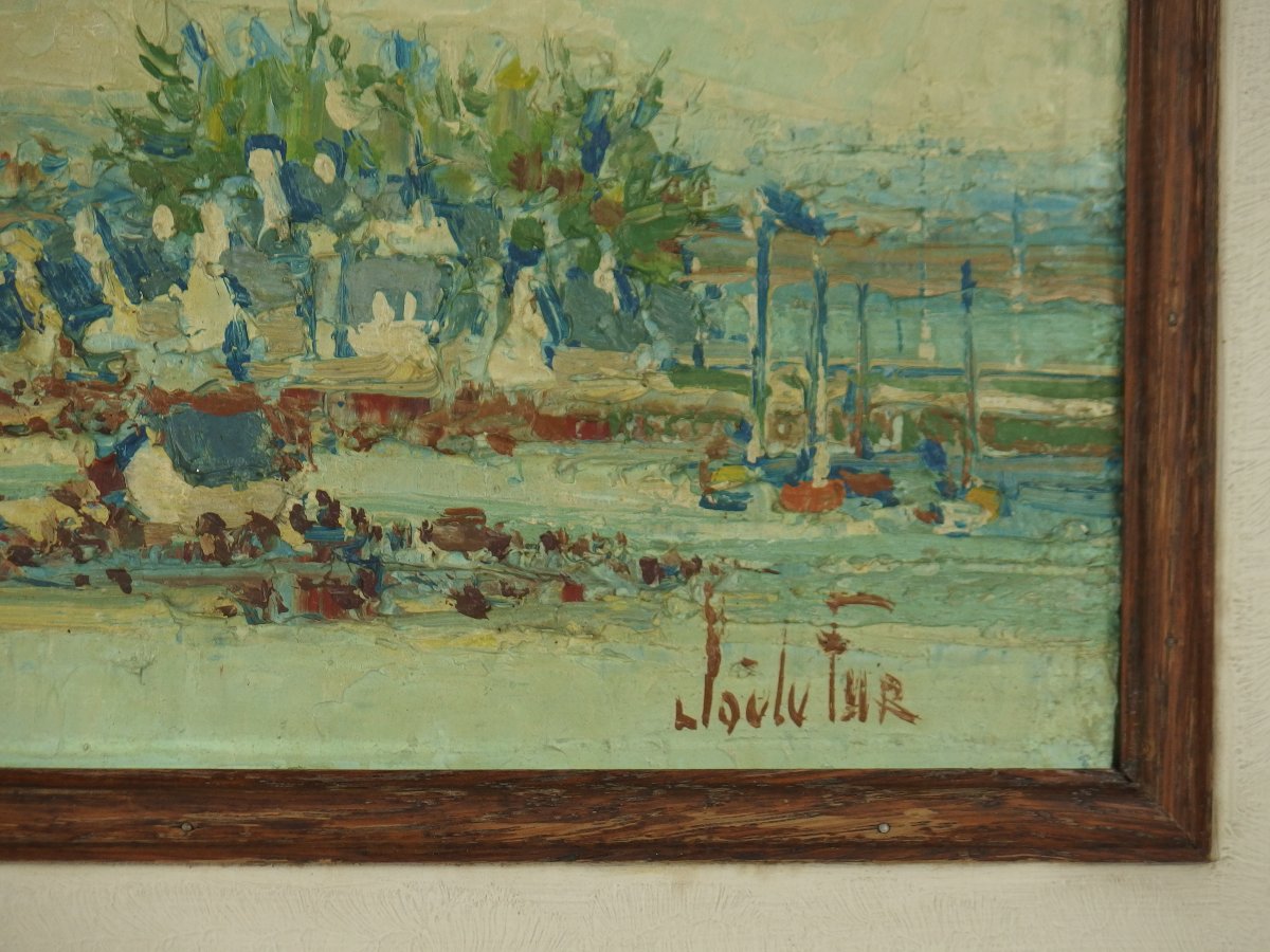 "landscape Of Brittany" Oil On Wood By Joë Le Fur-photo-3