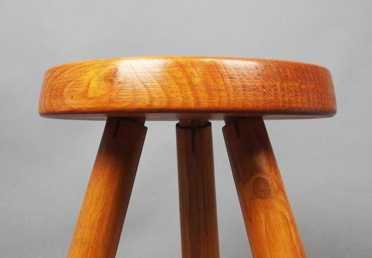 "les Arcs" Stool By Charlotte Perriand-photo-4
