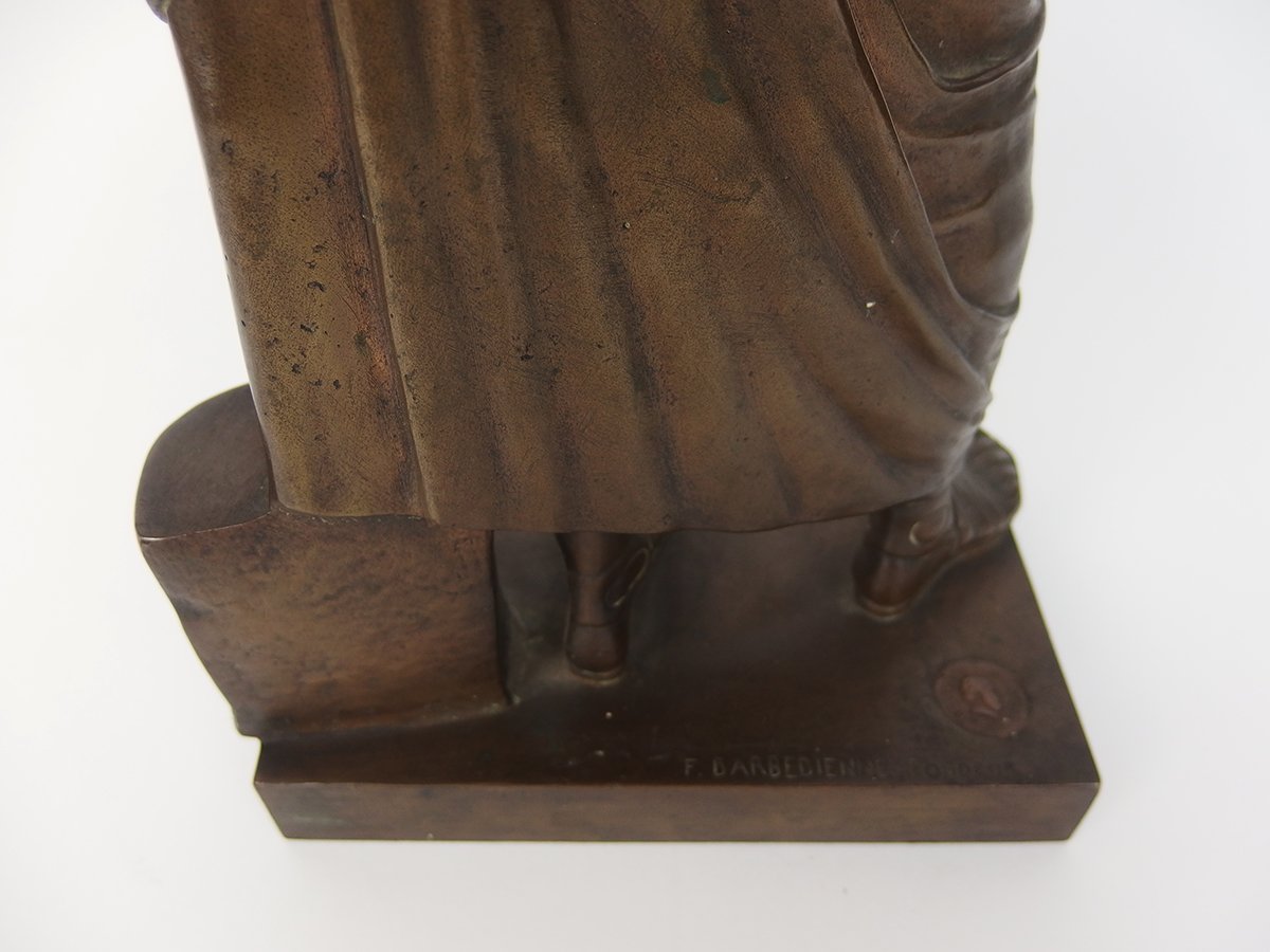 "Démosthène "sculpture en bronze par Barbedienne-photo-3