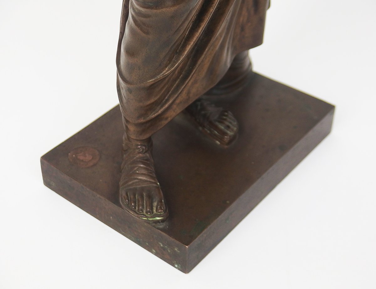 "Démosthène "sculpture en bronze par Barbedienne-photo-4