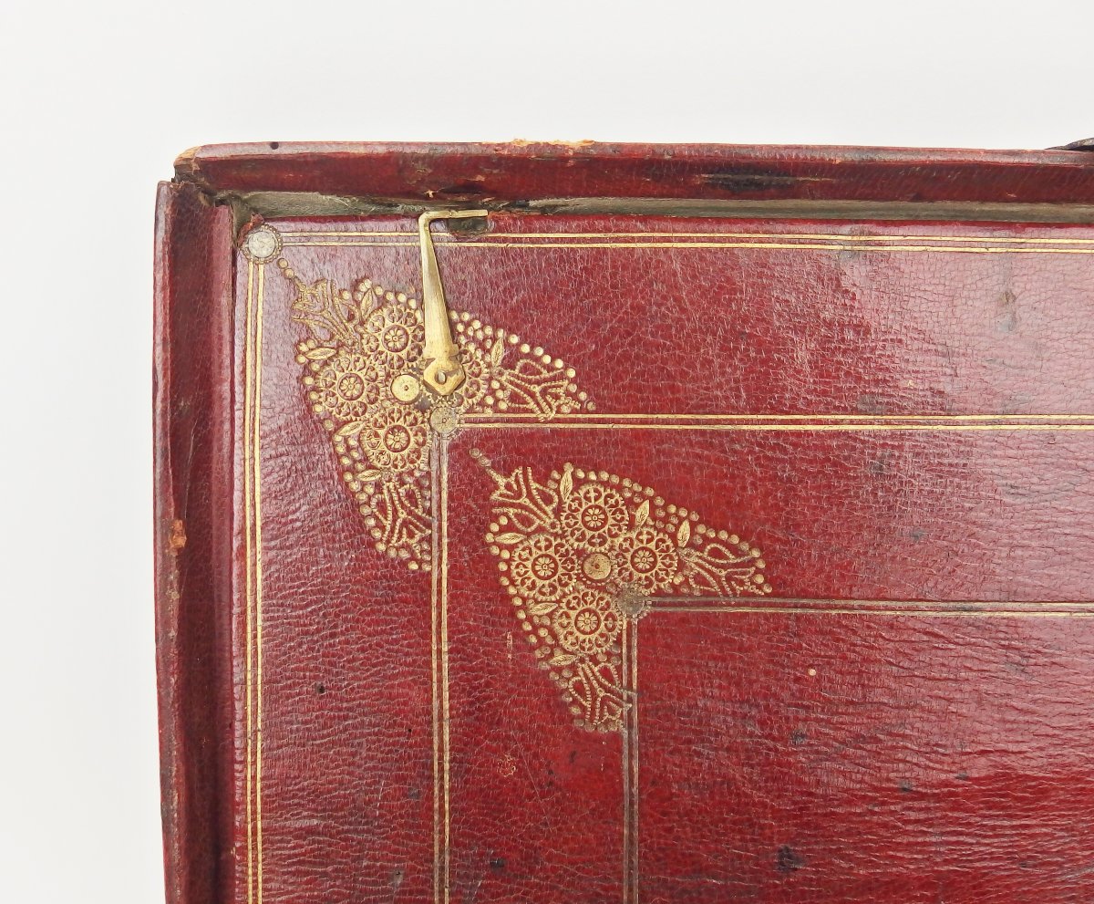 Ecritoire de voyage ancien en cuir-photo-5
