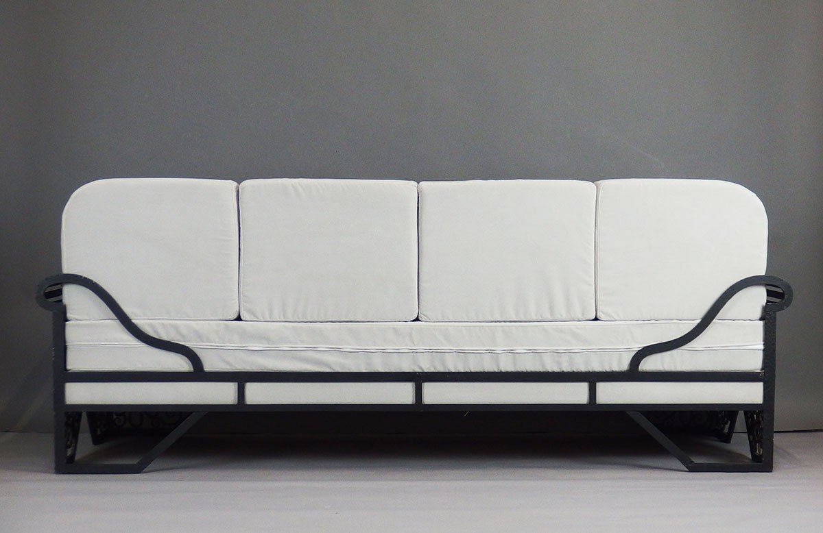 Wrought Iron Art Deco Sofa-photo-3