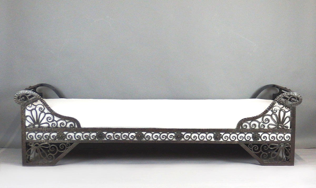 Wrought Iron Art Deco Sofa-photo-4