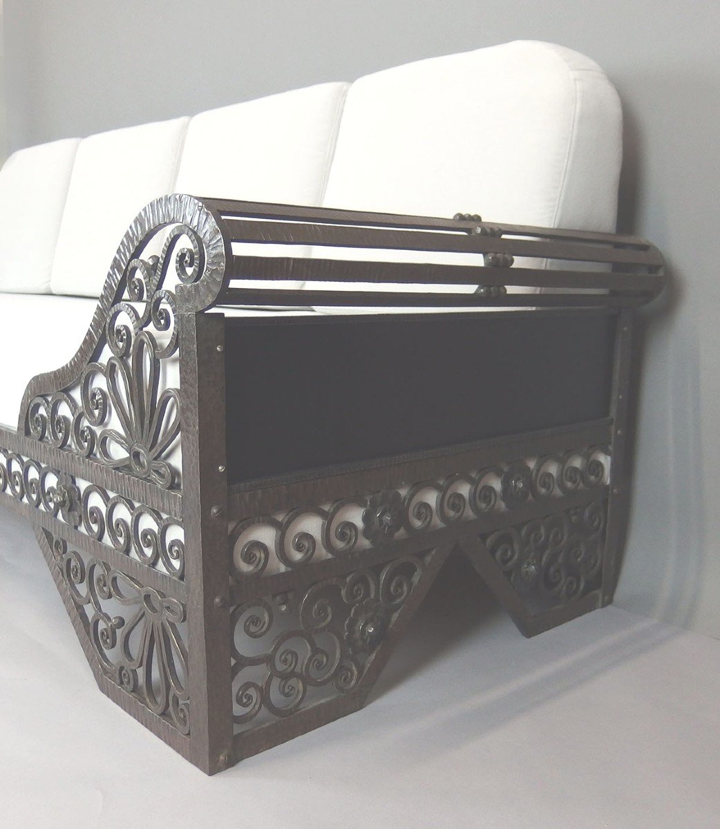 Wrought Iron Art Deco Sofa-photo-3