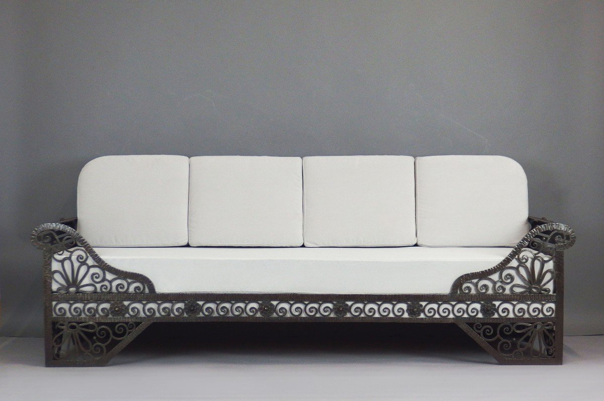 Wrought Iron Art Deco Sofa