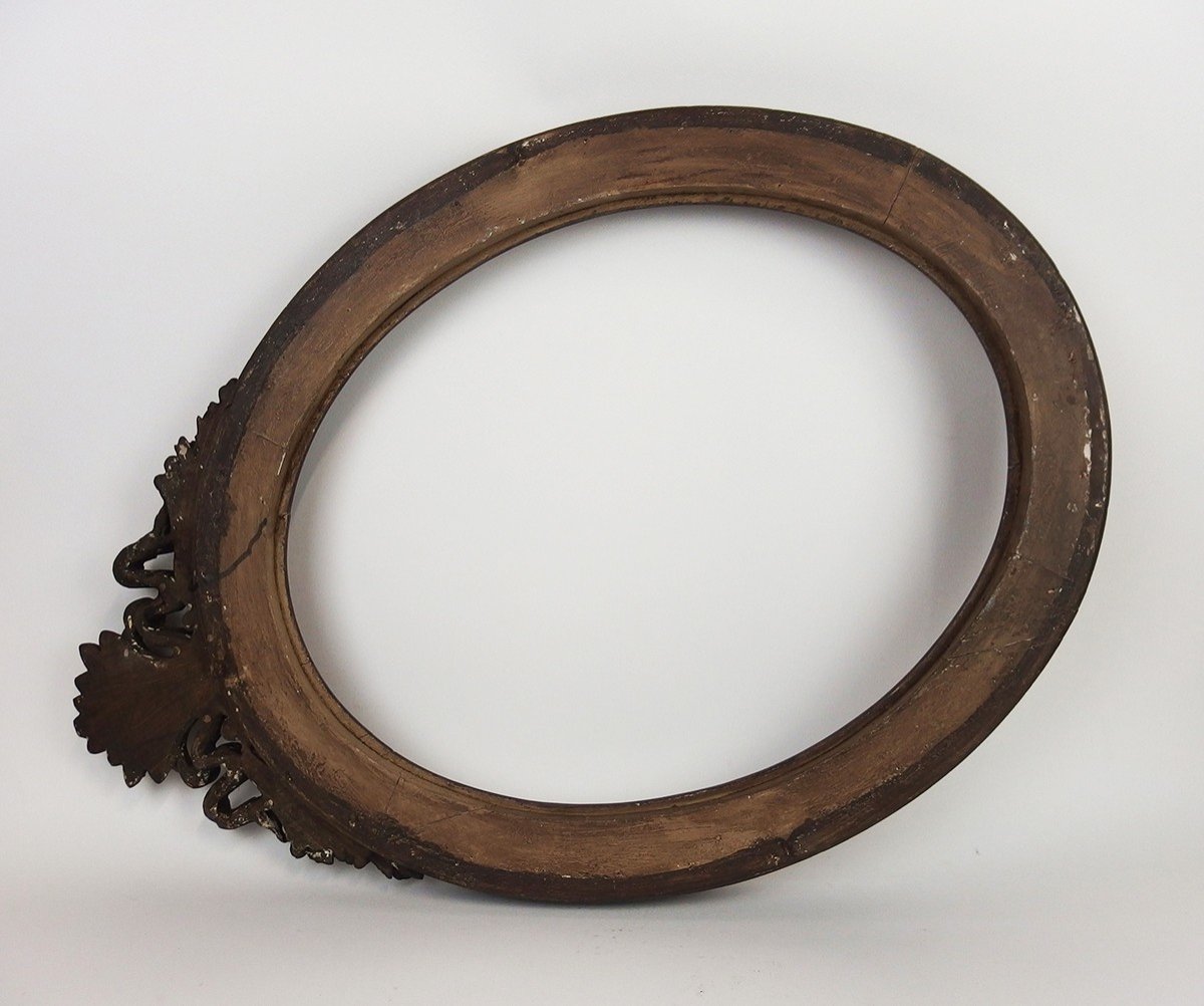 Oval Wooden Frame Louis XV Style-photo-2
