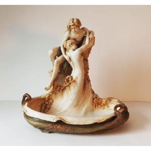 Coupe en biscuit Art Nouveau par DPM(Duxer Porzellan Manufaktur)