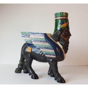 Vase" Lamassu" en céramique 