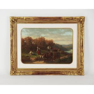 "Vendanges"Pastel sur papier par Wilhem Wintz