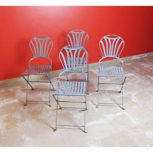 Four Folding 19th Century Garden Chairs