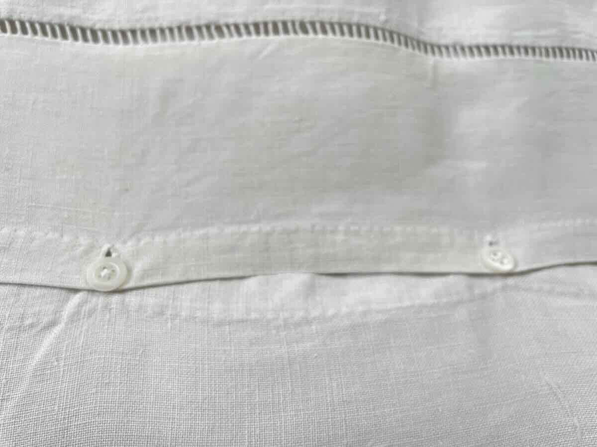 Pair Of Hand-embroidered Linen Pillowcases With Birds - New Condition - Antique Linen-photo-2