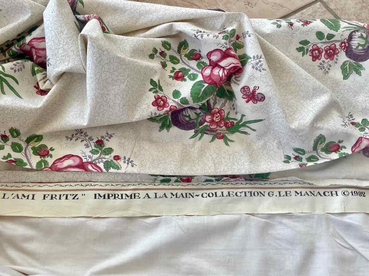 Le Manach Wall Hanging, Double-sided With Floral Motifs. Pierre Frey - Vintage Linen Coton-photo-2