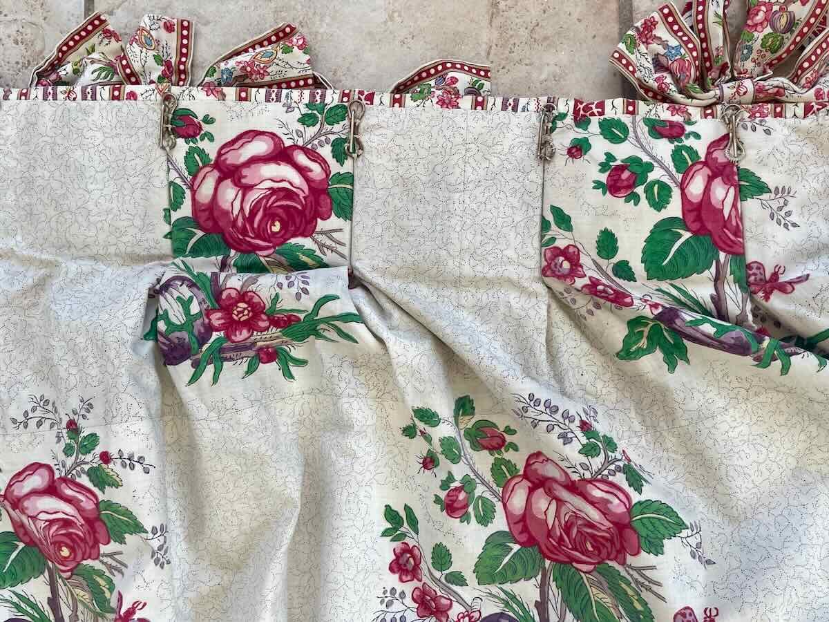Le Manach Wall Hanging, Double-sided With Floral Motifs. Pierre Frey - Vintage Linen Coton-photo-3